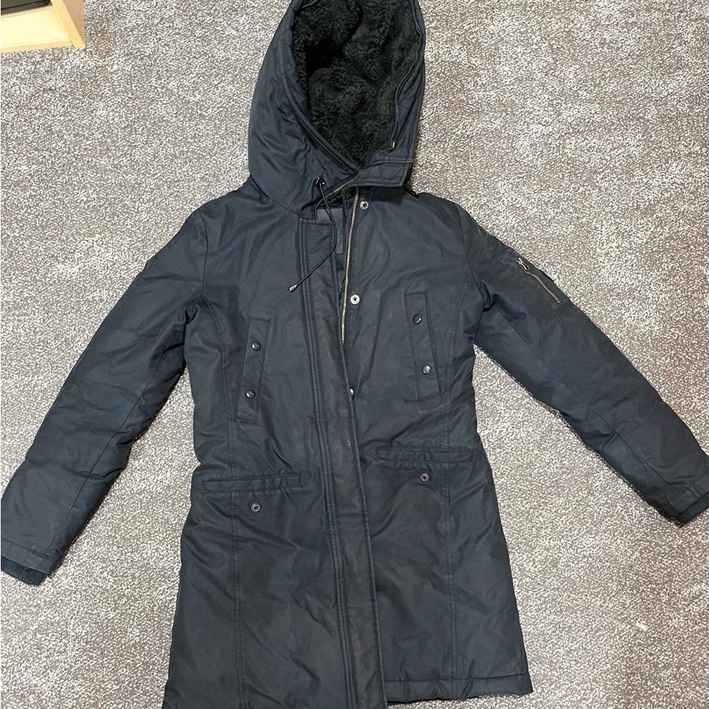 Spiewak Black Ski Jacket with Insulated Hood and Water-Resistant Fabric